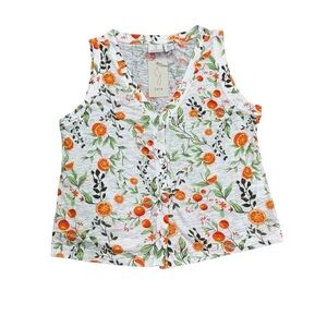 Joie Women's White & Orange Floral Blouse Top Multi Sizes Available-NWT 🍊